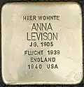 Stolperstein für Anna Levison (Brüsseler Straße 83)