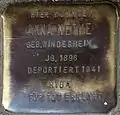 Stolperstein für Anne Nethe (Alteburger Straße 11)