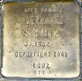 Stolperstein für Bernhard Schmitz (Burgunder Straße 44)