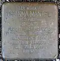 Stolperstein für Channa Mantel (Fleischmengergasse 26)