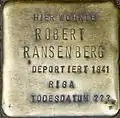 Stolperstein für Robert Ransenberg (Eifelstraße 6)