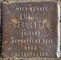 Stolperstein für Kuise Bernstein (Görresstraße 15)