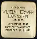 Stolperstein für Wilhelm Hermann Löwenstein (Vogelsanger Straße 1)