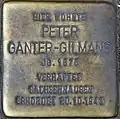 Stolperstein für Peter Ganter-Gilmans (Händelstraße 20)