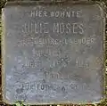 Stolperstein für Julie Moses (Hardefuststraße 8)
