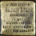 Stolperstein für Hedwig Stern (Brüsseler Straße 4)