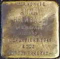 Stolperstein für Anna Heimbach (Heinsbergstraße 22)