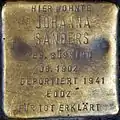 Stolperstein für Johanna Sanders (Heinsbergstraße 22)