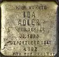 Stolperstein für Ida Adler (Brüsseler Straße 4)