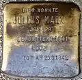 Stolperstein für Julius Marx (Alteburger Straße 11)