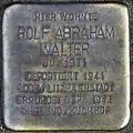 Stolperstein für Rolf Abraham Walter (Lochnerstraße 11)