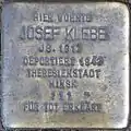 Stolperstein für Josef Klebe (Lützowstraße 5)