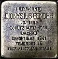 Stolperstein für Dionysius Bender (Lungengasse 43)