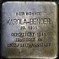 Stolperstein für Karola Bender (Lungengasse 43)