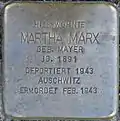 Stolperstein für Martha Marx (Stadtwaldgürtel 6)