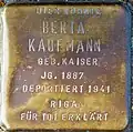 Stolperstein für Berta Erich Kaufmann (Mainzerstraße 24)