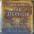 Stolperstein für Max Sternheim (Mozartstraße 54)