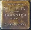 Stolperstein für Rolf Hoppe (Mozartstraße 54)