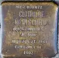 Stolperstein für Clothilde Rothschild (Mozartstraße 56)
