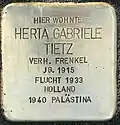 Stolperstein für Herta Gabriele Tietz (Parkstraße 61)