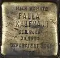 Stolperstein für Paula Kaufmann (Brüsseler Straße 4)