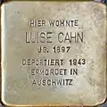 Stolperstein für Luise Cahn (Roonstraße 31)