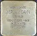 Stolperstein für Mirjam Cahn (Roonstraße 1)