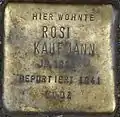 Stolperstein für Rosi Kaufmann (Brüsseler Straße 4)