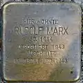 Stolperstein für Rudolf Marx (Stadtwaldgürtel 6)