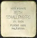 Stolperstein für Ruth Schallenberg (Joseph-Stelzmann-Straße 62)