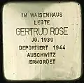 Stolperstein für Gertrud Rose (Sülzgürtel 43)
