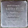Stolperstein für Karola Goetze (Stolzestraße 14)