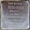 Stolperstein für Rosa Faber (Stolzestraße 14)