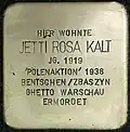 Stolperstein für Jetti Rosa Kalt