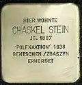 Stolperstein für Chaskel Stein