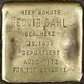 Stolperstein für Hedwig Dahl (Ubierring 12)