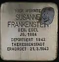 Stolperstein für Susanne Frankenstein (Kaiser-Wilhelm-Ring 24)
