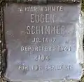 Stolperstein für Eugen Schimmer (Grafenwerthstraße 1)