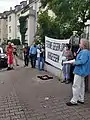 Redebeitrag von Bernd Wältz vor der Enthüllung der drei Stolpersteine