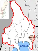 Lage der Gemeinde Storfors
