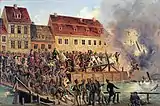 Sprengung der Elsterbrücke