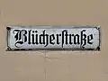 Straßenschild Blücherstraße