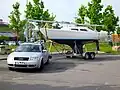 Straßentransport eines H-Bootes