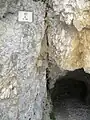 Eingangsschild des 19. und längsten Tunnels