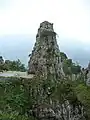 Ausgang des „Korkenziehertunnels“ in einer Felsnadel