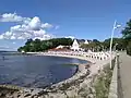 Strand Sandwig mit Seebrücke und Strandhotel, 2016