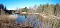 Strangenweiher (Hintergrund) und Inselweiher (Vordergrund)