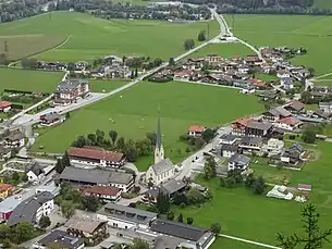 Ortskern von Martia Brettfall gesehen