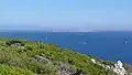 Aussicht von Capo Pertusato (Korsika). Am Horizont Sardinien.