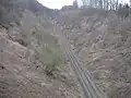 Im Bereich der Sterkrader Straße in Bottrop verläuft die Trasse in einem tiefen Einschnitt